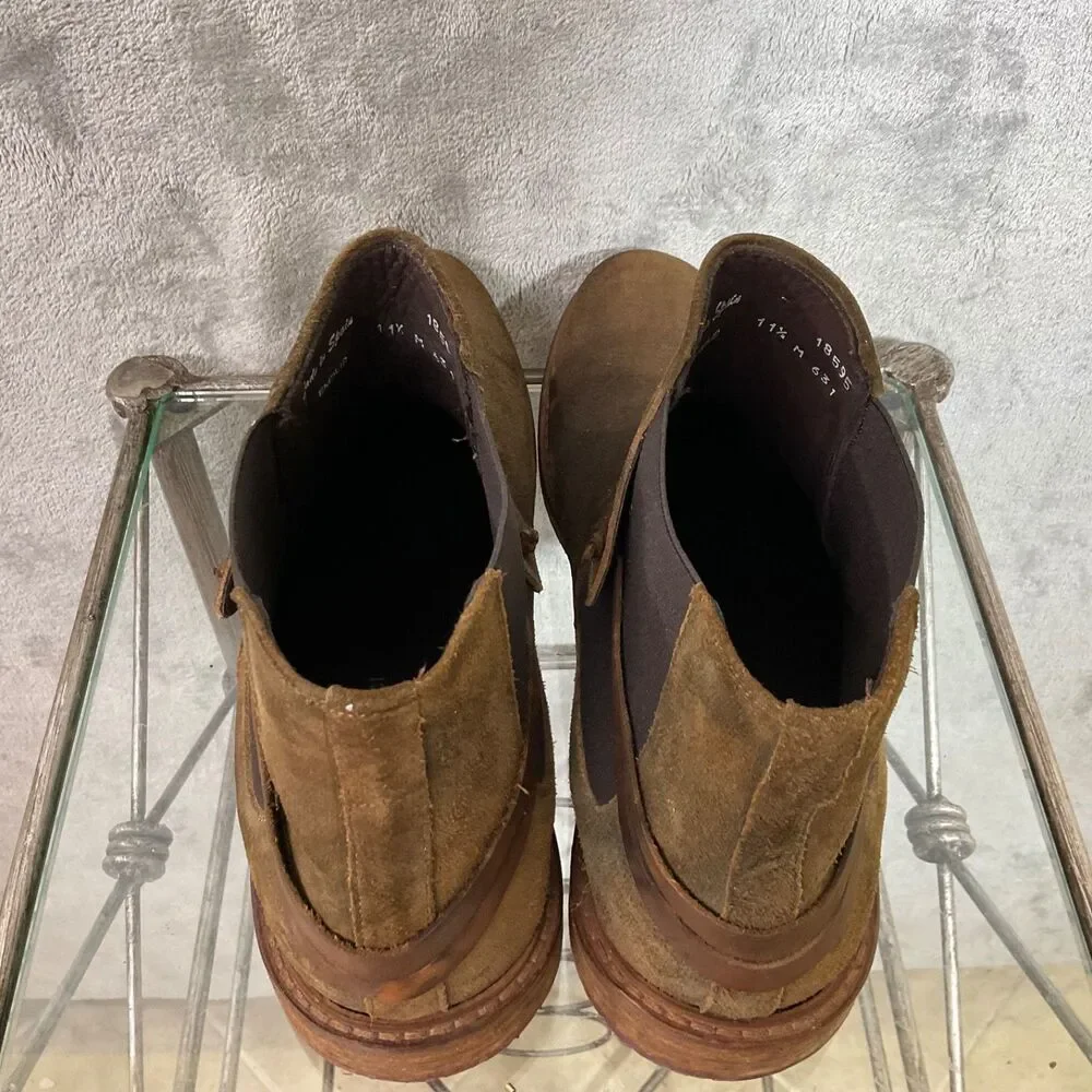 BACCO‎ BUCCI Men's Shoes Italian Leather Chelsea Harness Boots Size 11.5 Brown